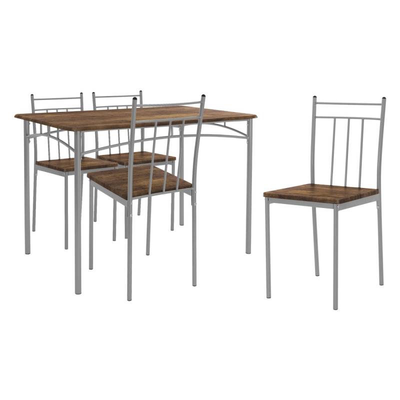 ML-Design Essgruppe Set 5-Tlg Esstisch mit 4 Stühlen Vintage für 4 Personen Holz von ML-Design