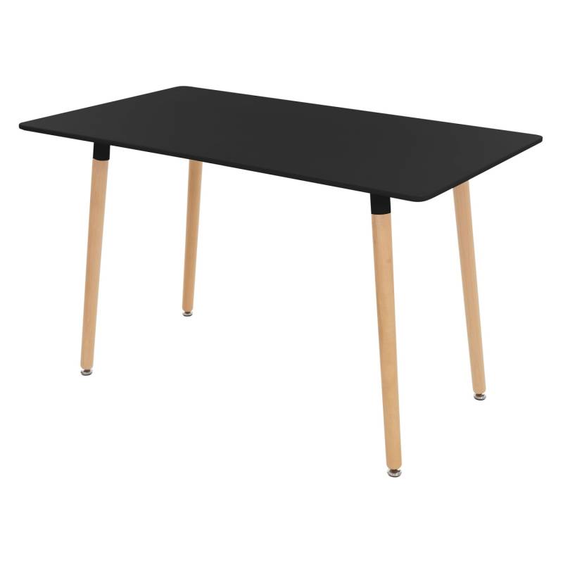 ML-Design Esstisch Schwarz aus Holz 120x70x74,5 cm Rechteckiger für 4-6 Personen von ML-Design