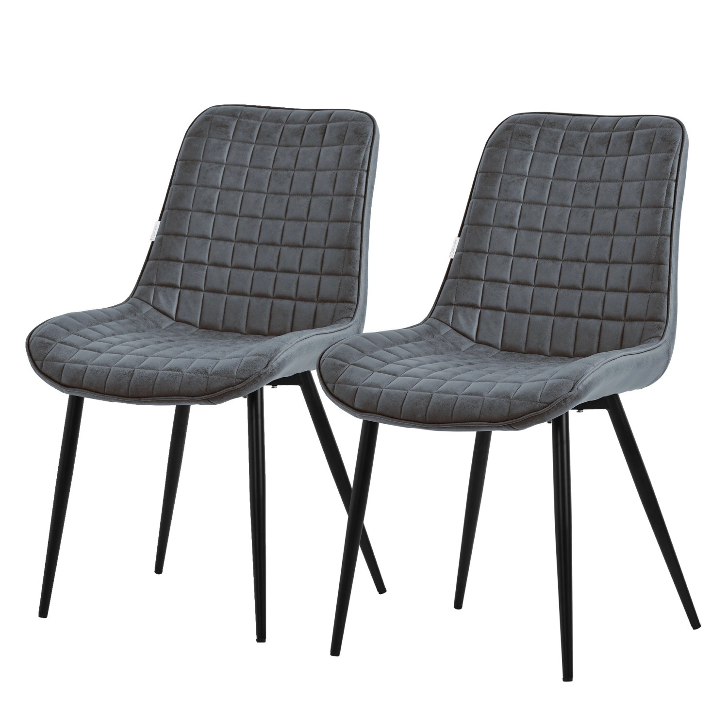 ML-Design Esszimmerstühle 2Er Set Anthrazit aus Kunstleder mit Rückenlehne ML-Design Esszimmerstühle 2Er Set Anthrazit aus Kunstleder mit Rückenlehne von ML-Design