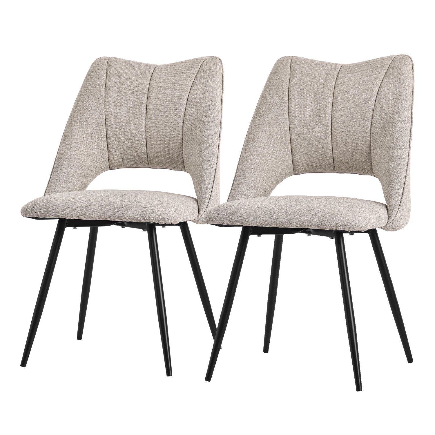 ML-Design Esszimmerstühle 2Er Set Beige aus Stoffbezug mit Rückenlehne ML-Design Esszimmerstühle 2Er Set Beige aus Stoffbezug mit Rückenlehne von ML-Design