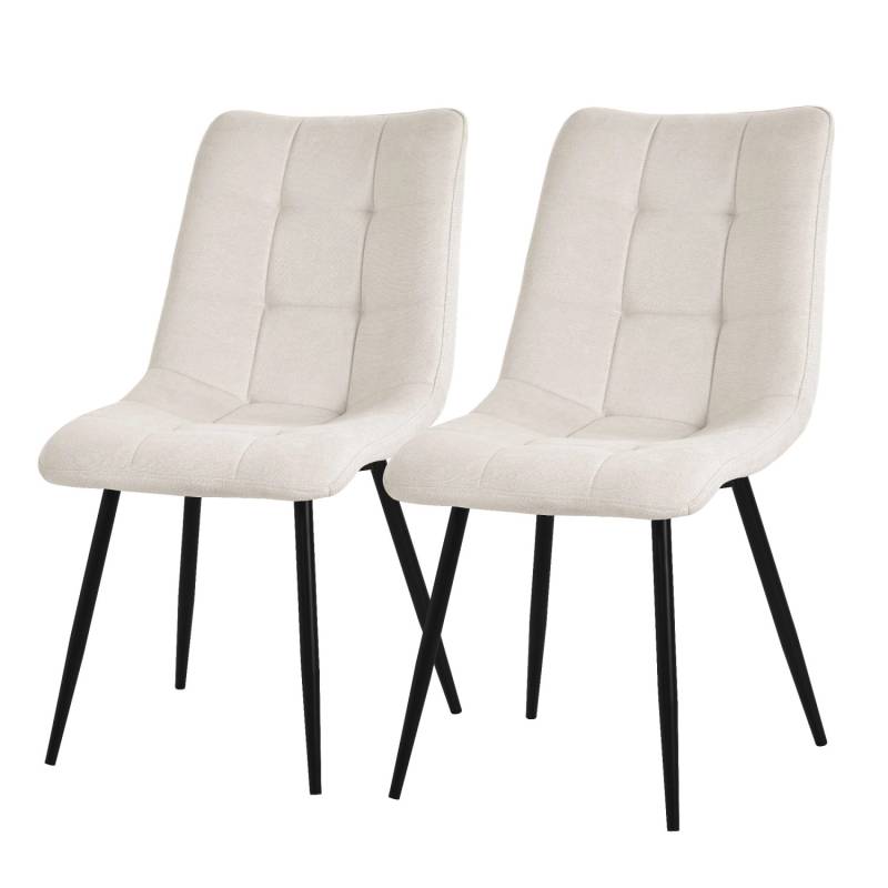ML-Design Esszimmerstühle 2Er Set Beige mit Stoffbezug mit Rückenlehne von ML-Design