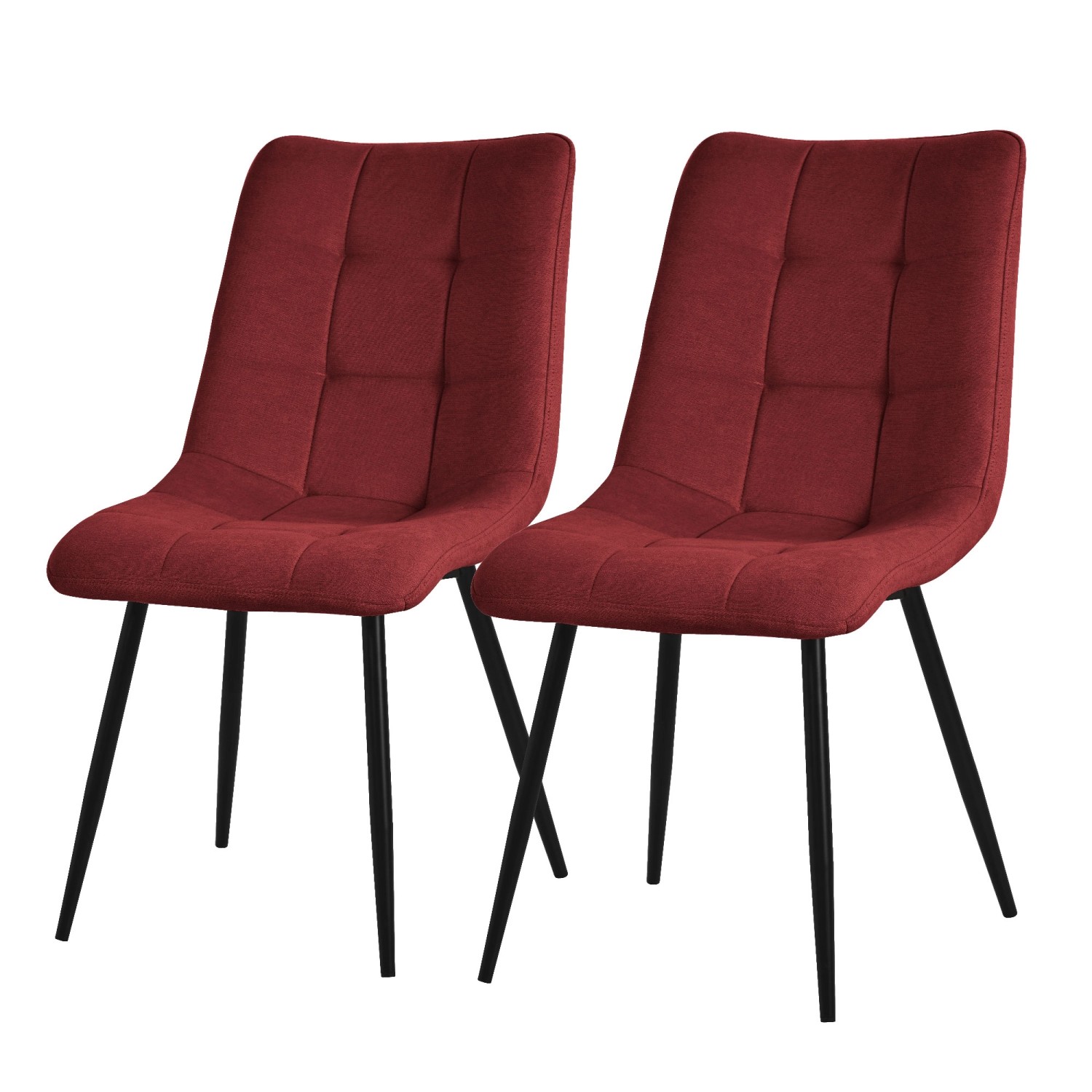 ML-Design Esszimmerstühle 2Er Set Rot mit Stoffbezug mit Rückenlehne ML-Design Esszimmerstühle 2Er Set Rot mit Stoffbezug mit Rückenlehne von ML-Design