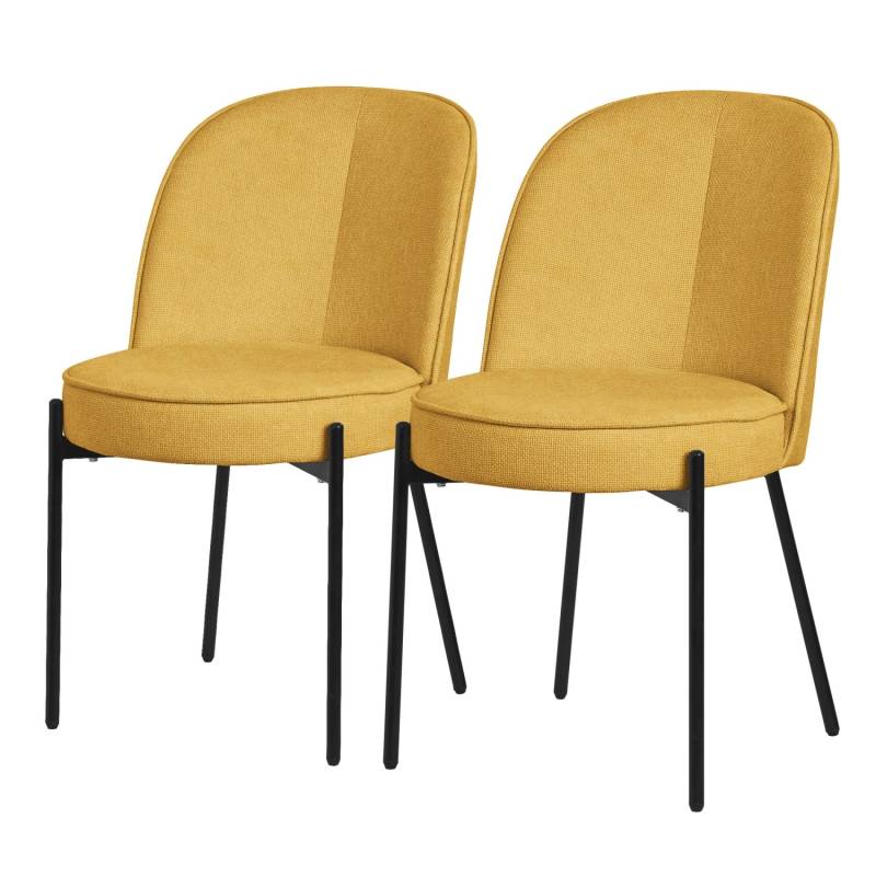 ML-Design Esszimmerstühle 2Er Set Senf mit Metallbeine und Stoffbezug ML-Design Esszimmerstühle 2Er Set Senf mit Metallbeine und Stoffbezug von ML-Design