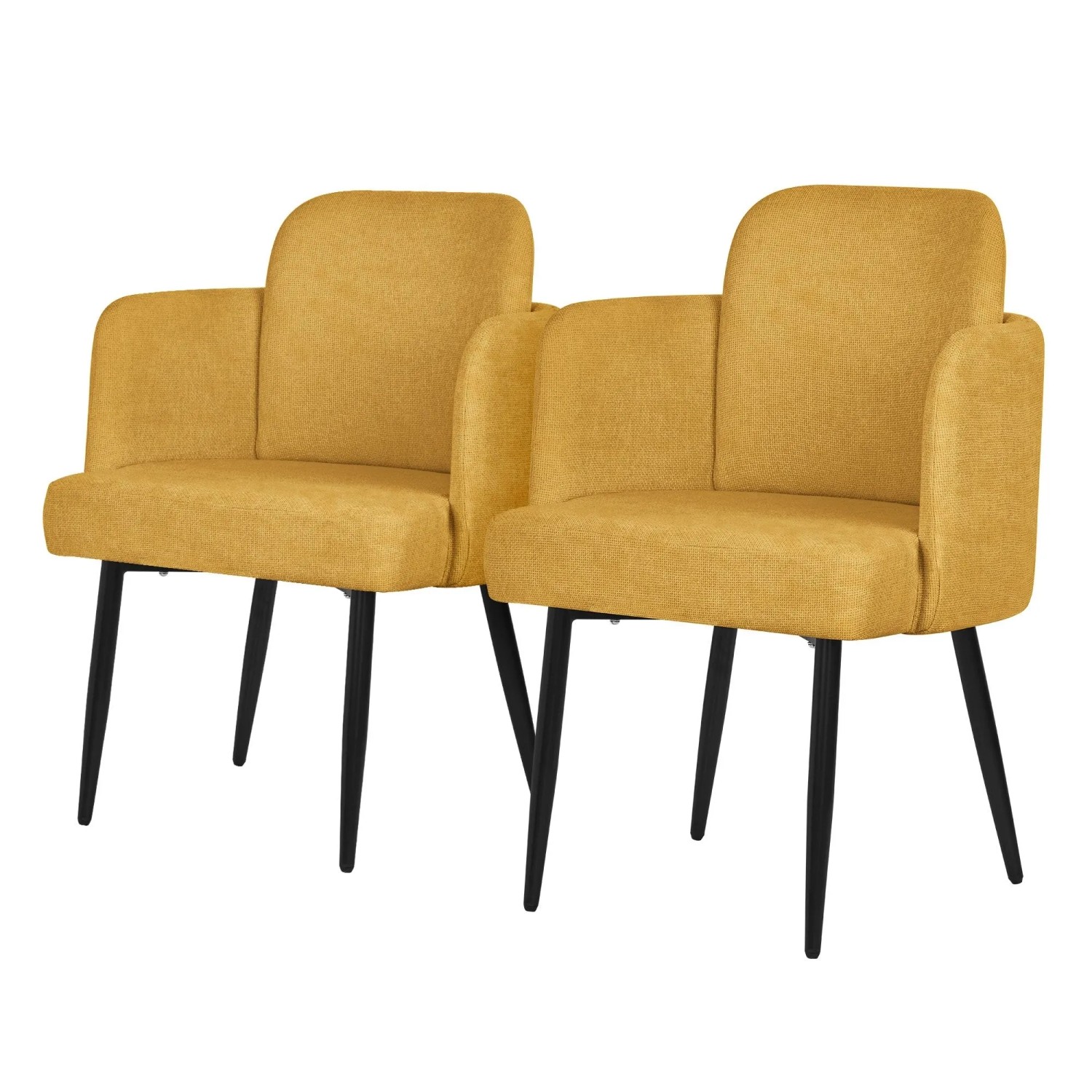 ML-Design Esszimmerstühle 2Er Set Senf mit Stoffbezug und Armlehne ML-Design Esszimmerstühle 2Er Set Senf mit Stoffbezug und Armlehne von ML-Design