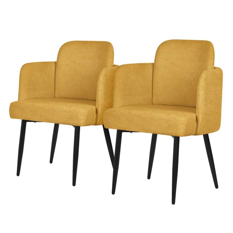 ML-Design Esszimmerstühle 2Er Set Senf mit Stoffbezug und Armlehne ML-Design Esszimmerstühle 2Er Set Senf mit Stoffbezug und Armlehne von ML-Design