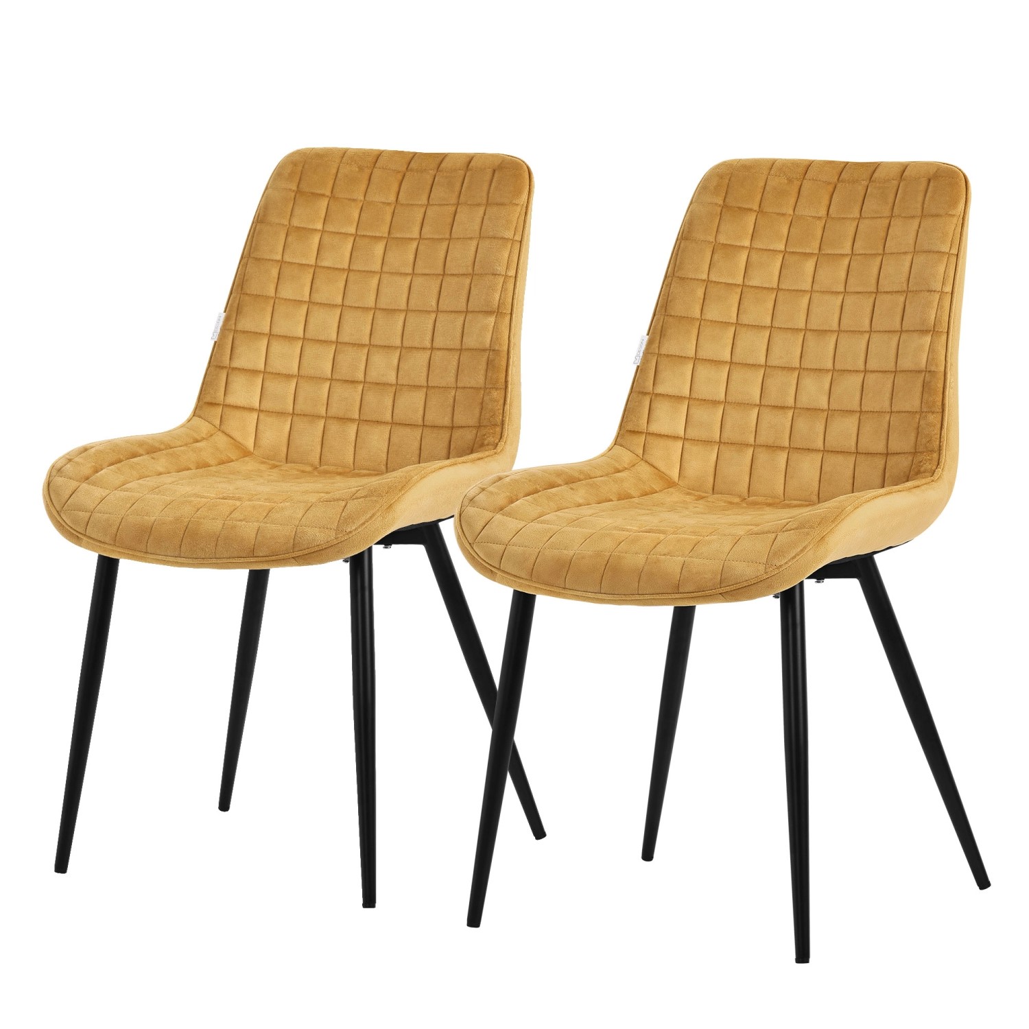 ML-Design Esszimmerstühle 2Er Set Senfgelb Sitzfläche aus Samt mit Rückenlehne ML-Design Esszimmerstühle 2Er Set Senfgelb Sitzfläche aus Samt mit Rückenlehne von ML-Design
