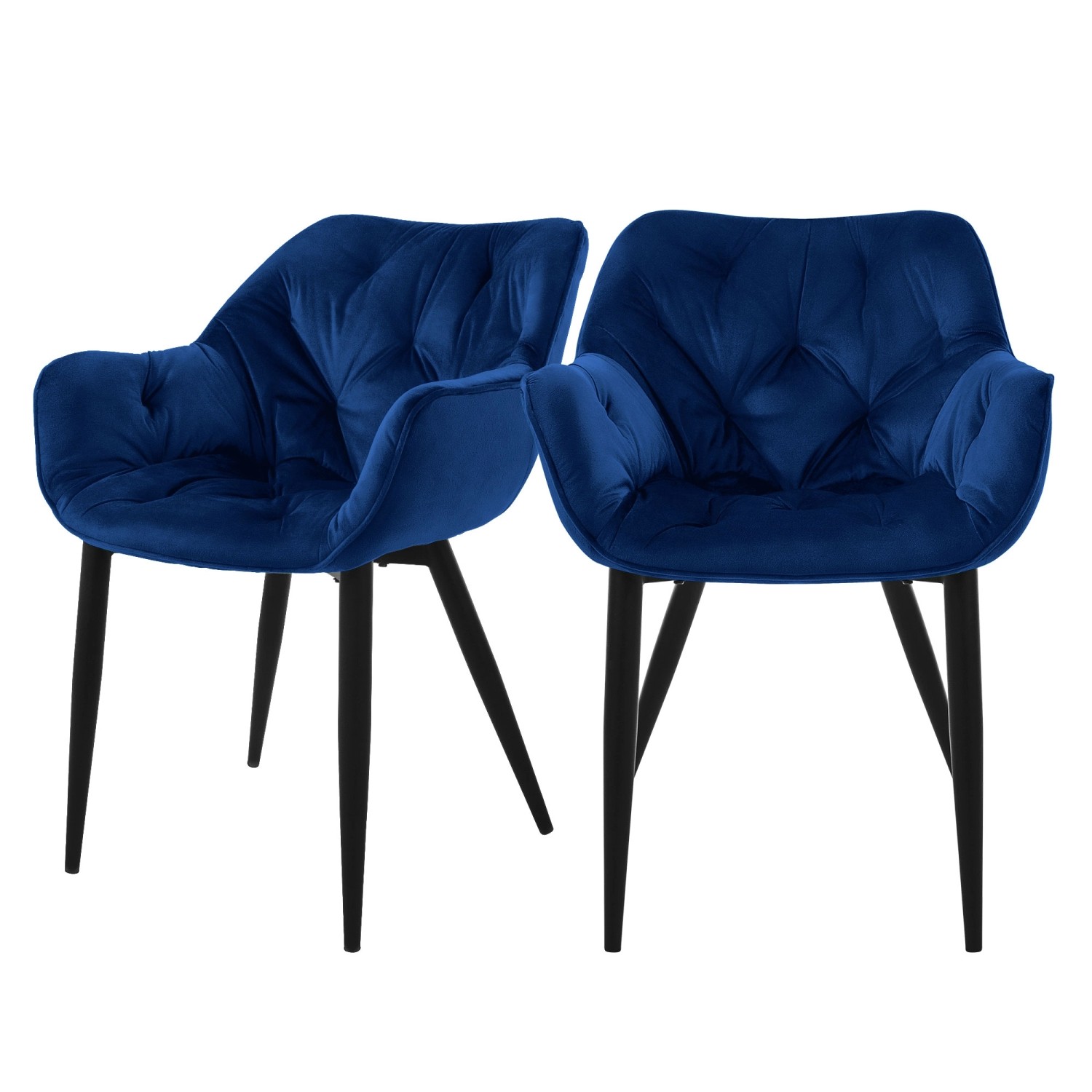 ML-Design Esszimmerstühle 2er Set Dunkelblau aus Dickem Samtstoff ML-Design Esszimmerstühle 2er Set Dunkelblau aus Dickem Samtstoff von ML-Design