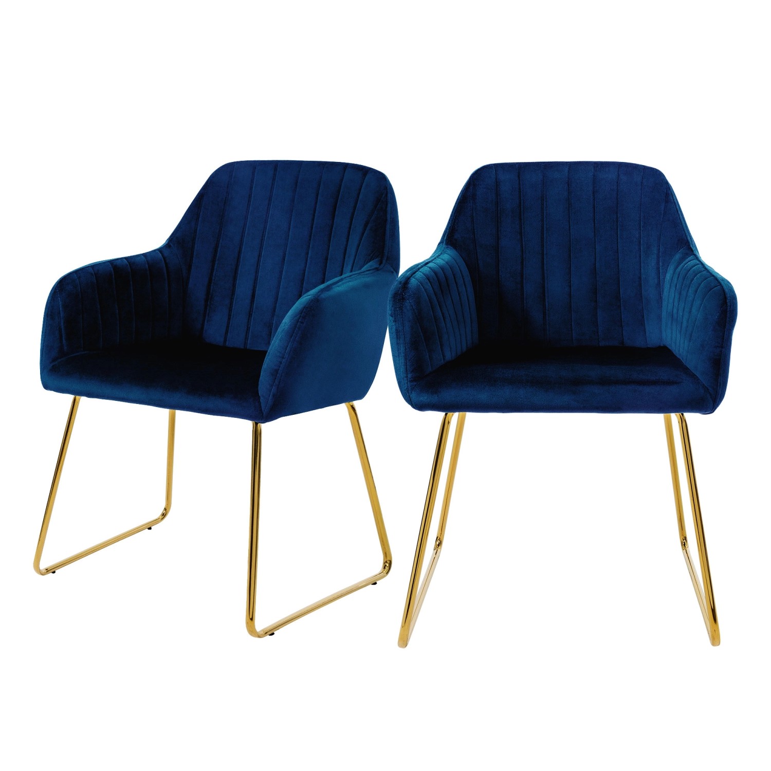 ML-Design Esszimmerstühle 2er Set Ergonomische aus Samt Blau ML-Design Esszimmerstühle 2er Set Ergonomische aus Samt Blau von ML-Design
