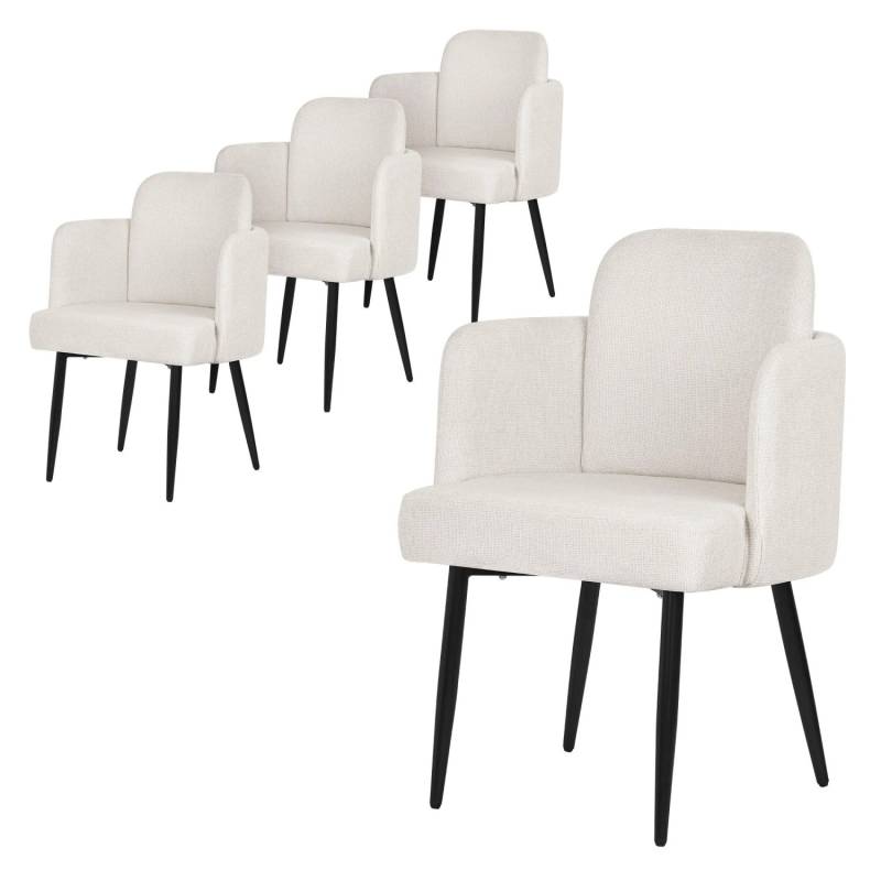 ML-Design Esszimmerstühle 4Er Set Beige mit Stoffbezug und Armlehne ML-Design Esszimmerstühle 4Er Set Beige mit Stoffbezug und Armlehne von ML-Design