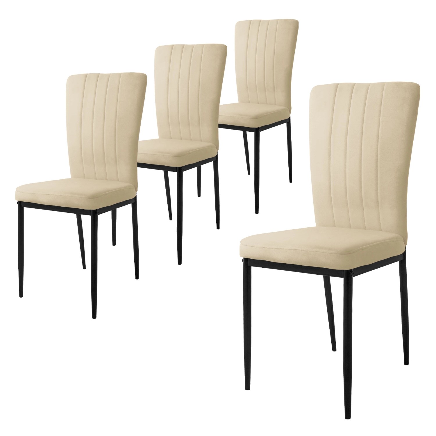 ML-Design Esszimmerstühle 4Er Set Küchenstühle mit Samt-Bezug Taupe ML-Design Esszimmerstühle 4Er Set Küchenstühle mit Samt-Bezug Taupe von ML-Design
