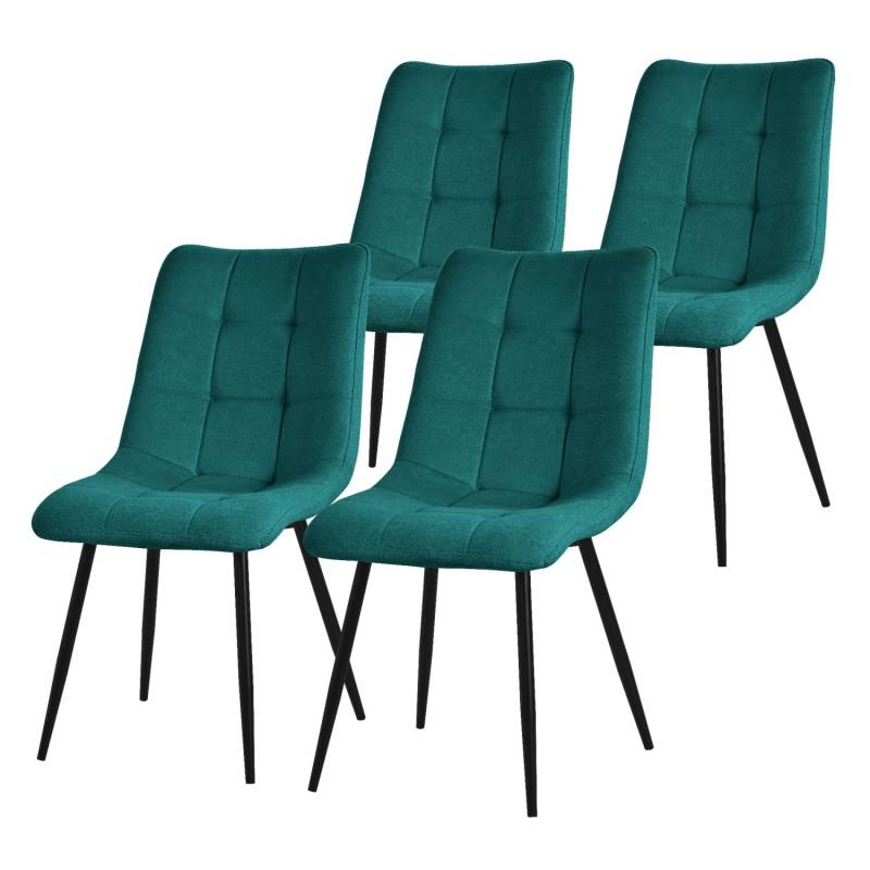 ML-Design Esszimmerstühle 4Er Set Petrol mit Stoffbezug mit Rückenlehne von ML-Design
