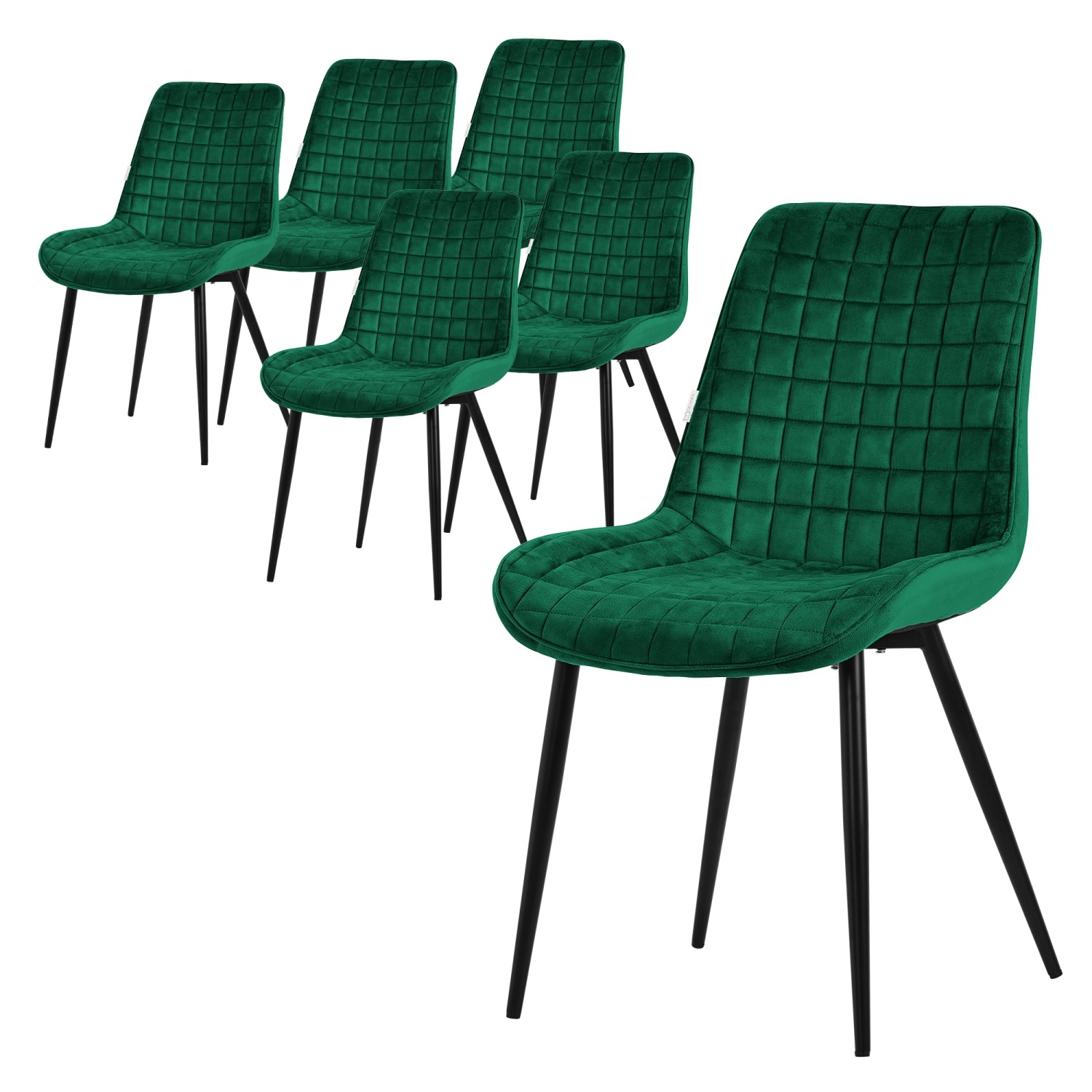ML-Design Esszimmerstühle 6Er Set Dunkelgrün Sitzfläche aus Samt mit Rückenlehne ML-Design Esszimmerstühle 6Er Set Dunkelgrün Sitzfläche aus Samt mit Rückenlehne von ML-Design
