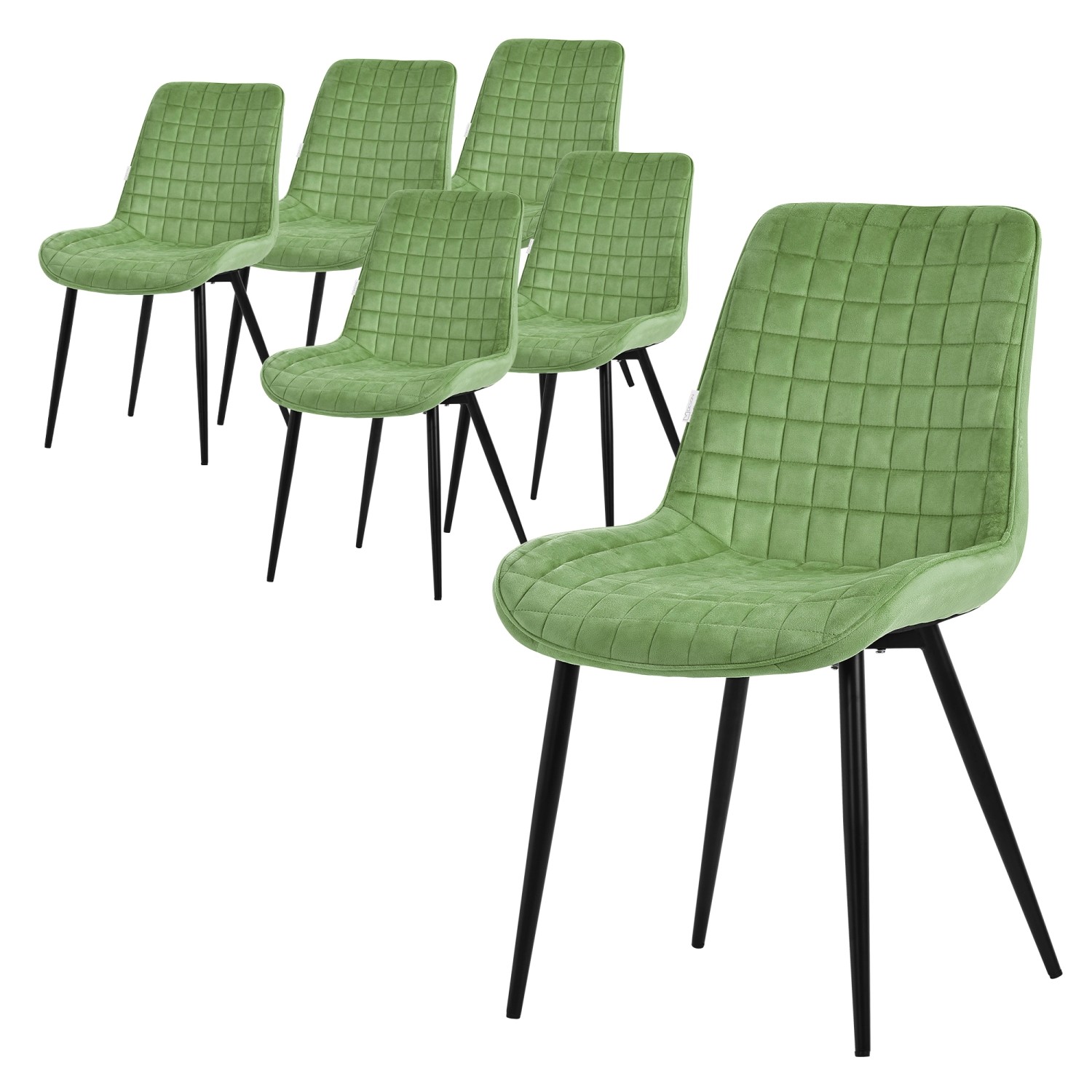 ML-Design Esszimmerstühle 6Er Set Salbei Sitzfläche aus Samt mit Rückenlehne ML-Design Esszimmerstühle 6Er Set Salbei Sitzfläche aus Samt mit Rückenlehne von ML-Design