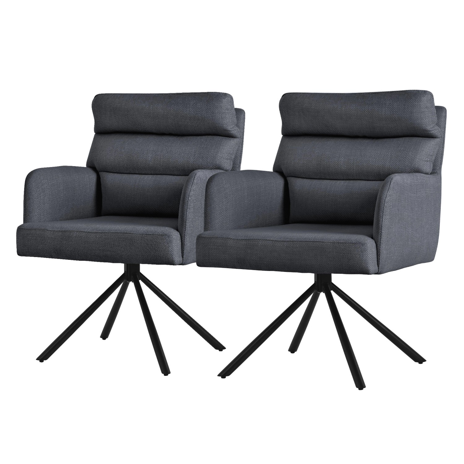 ML-Design Esszimmerstühle Drehbar 2Er Set Anthrazit Rückenlehne Auto-Position ML-Design Esszimmerstühle Drehbar 2Er Set Anthrazit Rückenlehne Auto-Position von ML-Design