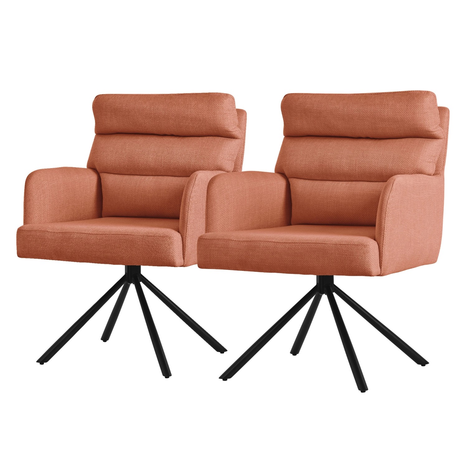 ML-Design Esszimmerstühle Drehbar 2Er Set Orange Arm Rückenlehne Auto-Position ML-Design Esszimmerstühle Drehbar 2Er Set Orange Arm Rückenlehne Auto-Position von ML-Design