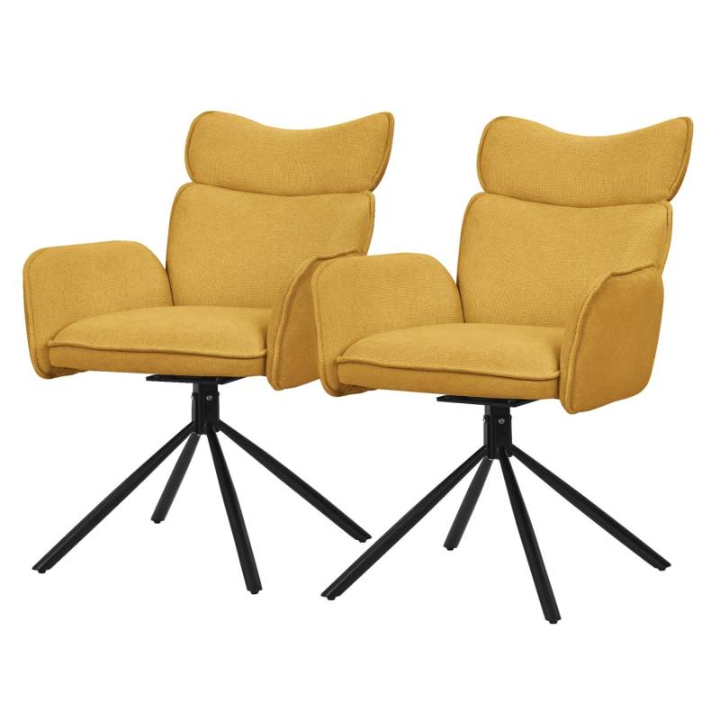 ML-Design Esszimmerstühle Drehbar 2Er Set Senf mit Stoffbezug ML-Design Esszimmerstühle Drehbar 2Er Set Senf mit Stoffbezug von ML-Design