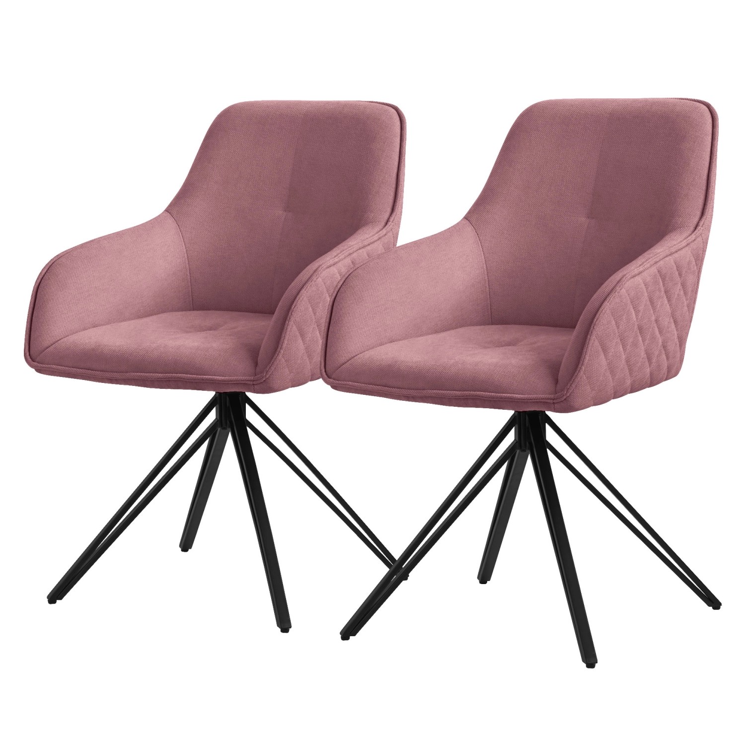 ML-Design Esszimmerstühle Drehbar 2Er Set Textil Webstoff Altrosa Polsterstuhl ML-Design Esszimmerstühle Drehbar 2Er Set Textil Webstoff Altrosa Polsterstuhl von ML-Design