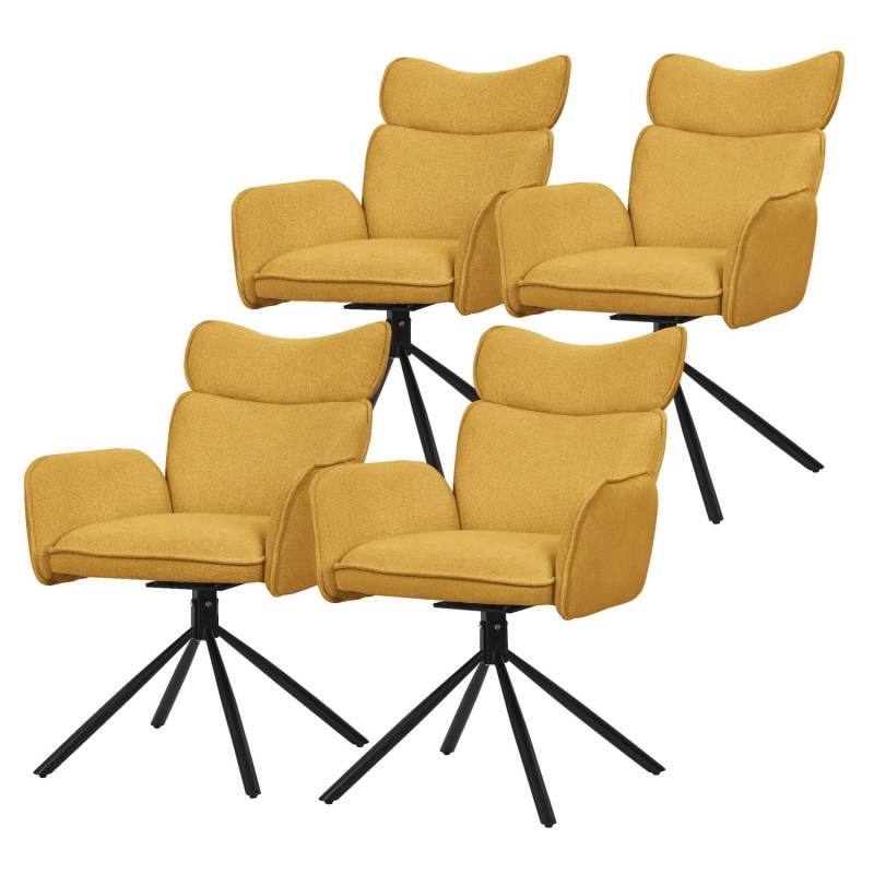 ML-Design Esszimmerstühle Drehbar 4Er Set Senf mit Stoffbezug ML-Design Esszimmerstühle Drehbar 4Er Set Senf mit Stoffbezug von ML-Design