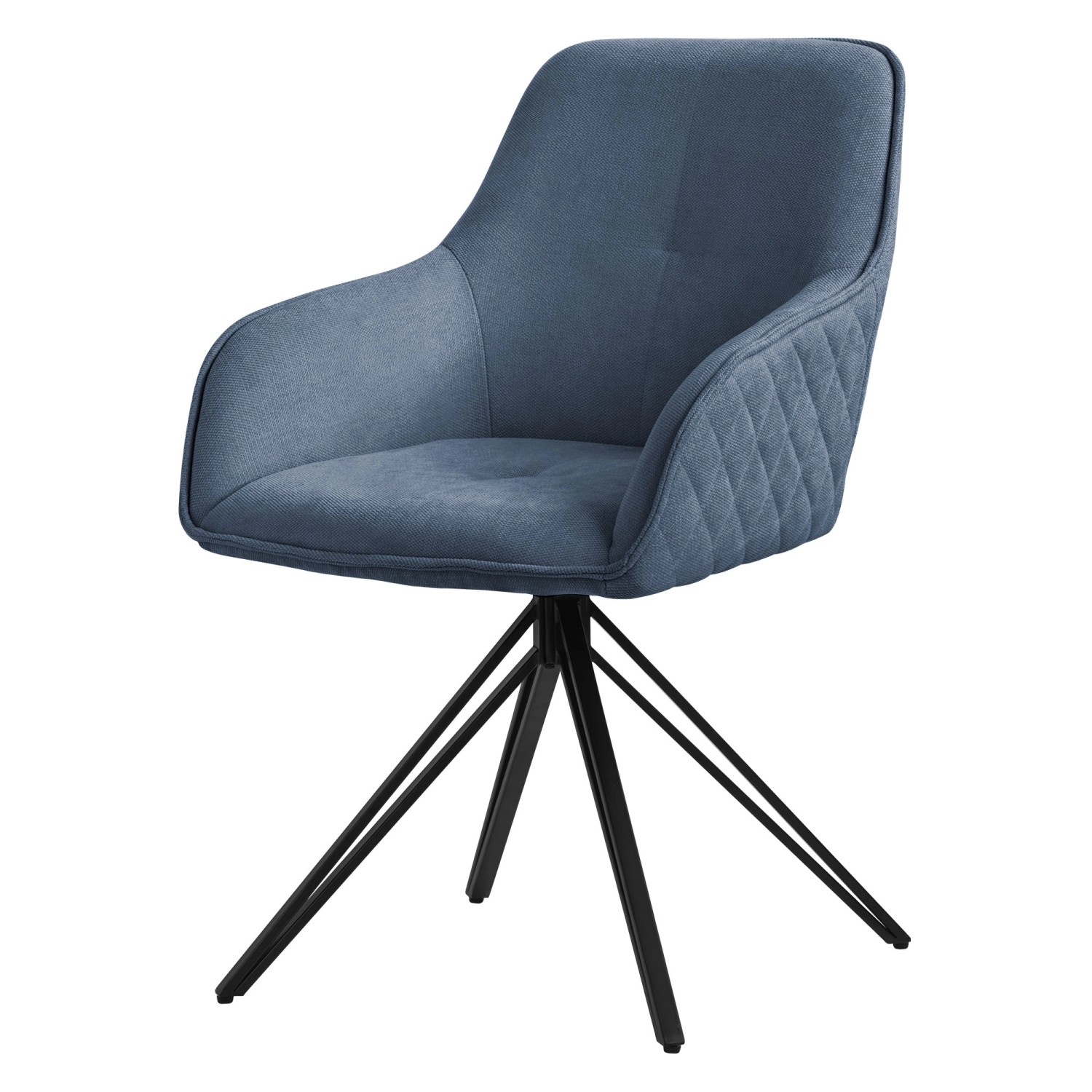 ML-Design Esszimmerstuhl Drehbar aus Textil Webstoff Blau mit Arm Rückenlehne ML-Design Esszimmerstuhl Drehbar aus Textil Webstoff Blau mit Arm Rückenlehne von ML-Design