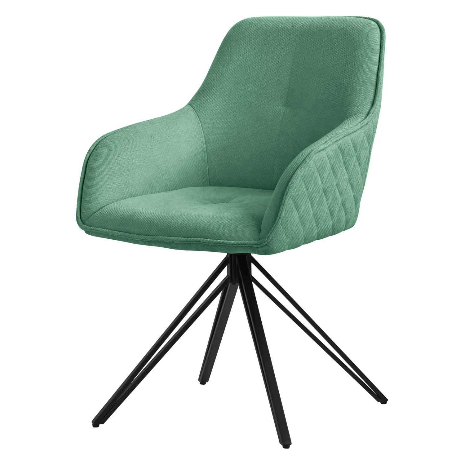 ML-Design Esszimmerstuhl Drehbar aus Textil Webstoff Grün mit Arm Rückenlehne ML-Design Esszimmerstuhl Drehbar aus Textil Webstoff Grün mit Arm Rückenlehne von ML-Design