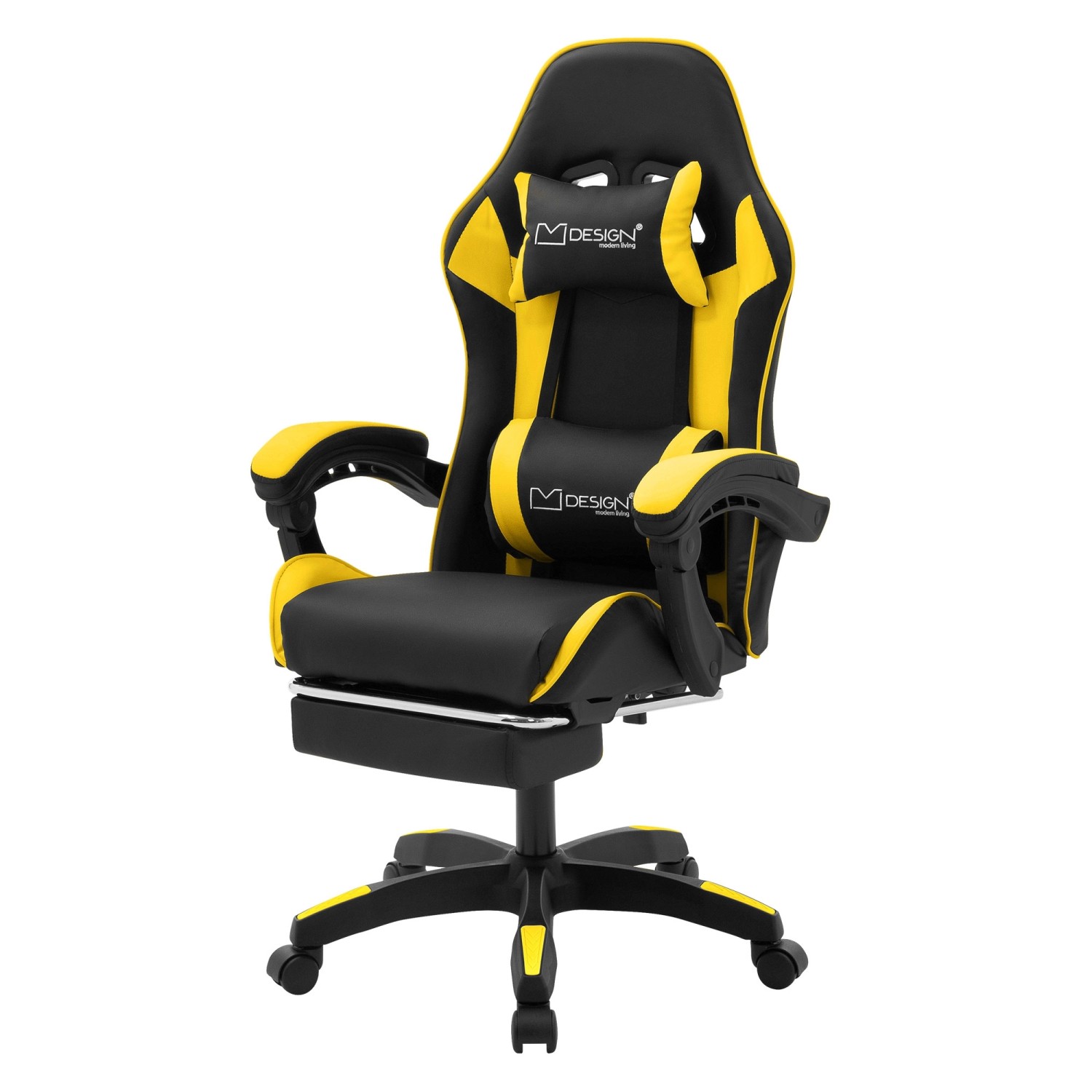ML-Design Gaming Stuhl mit Fußstütze Schwarz-Gelb aus Kunstleder ML-Design Gaming Stuhl mit Fußstütze Schwarz-Gelb aus Kunstleder von ML-Design