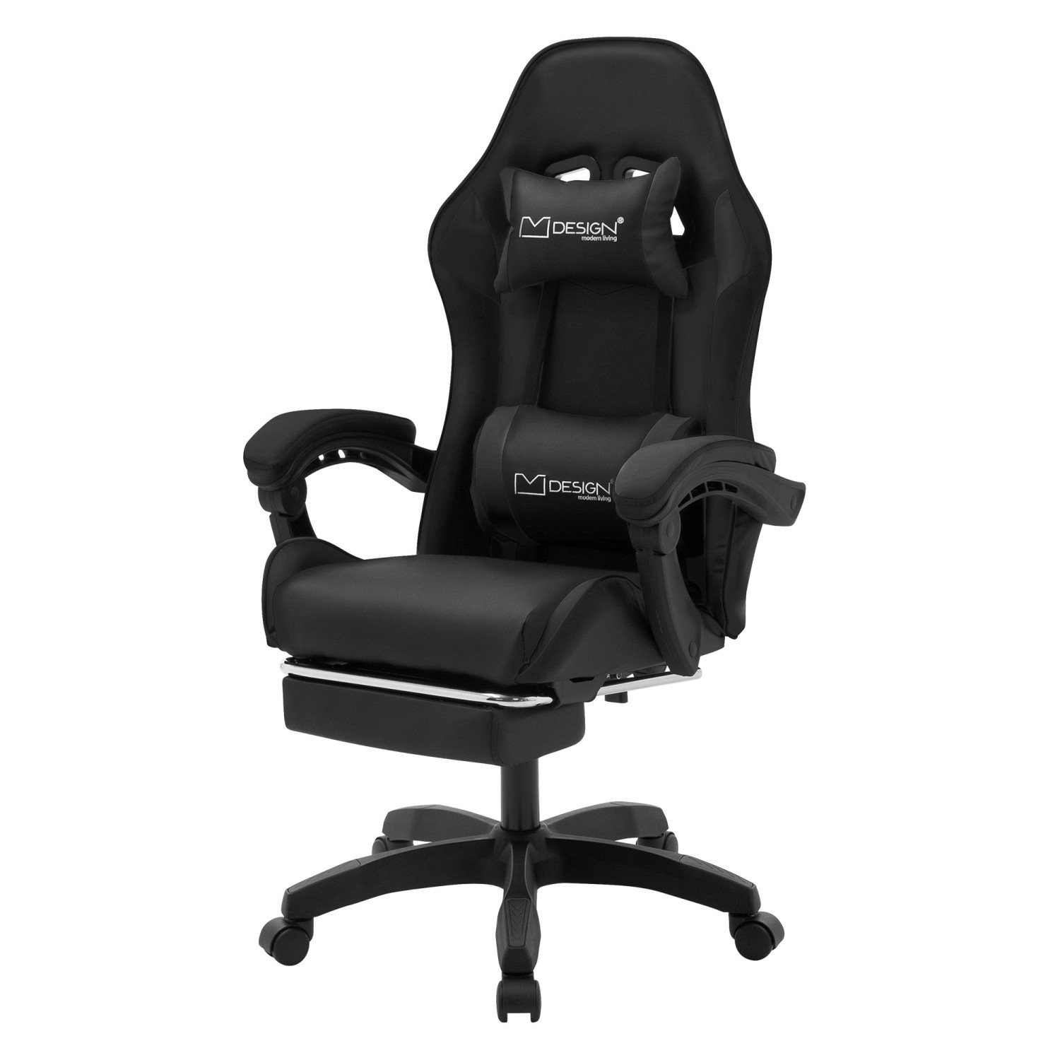 ML-Design Gaming Stuhl mit Fußstütze Schwarz Kunstleder verstellbar ML-Design Gaming Stuhl mit Fußstütze Schwarz Kunstleder verstellbar von ML-Design
