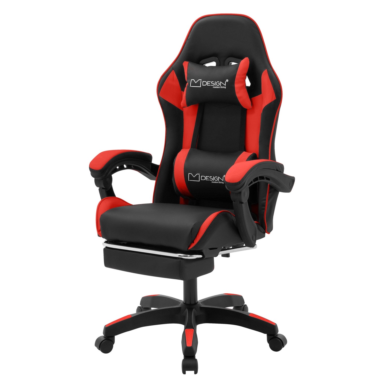 ML-Design Gaming Stuhl mit Fußstütze Schwarz-Rot aus Kunstleder ML-Design Gaming Stuhl mit Fußstütze Schwarz-Rot aus Kunstleder von ML-Design