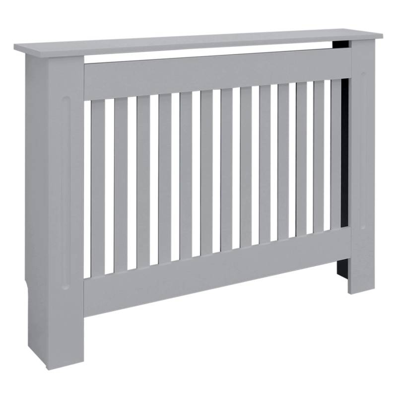 ML-Design Heizkörperverkleidung Landhausstil 112x19x82cm Grau aus MDF Lackiert von ML-Design