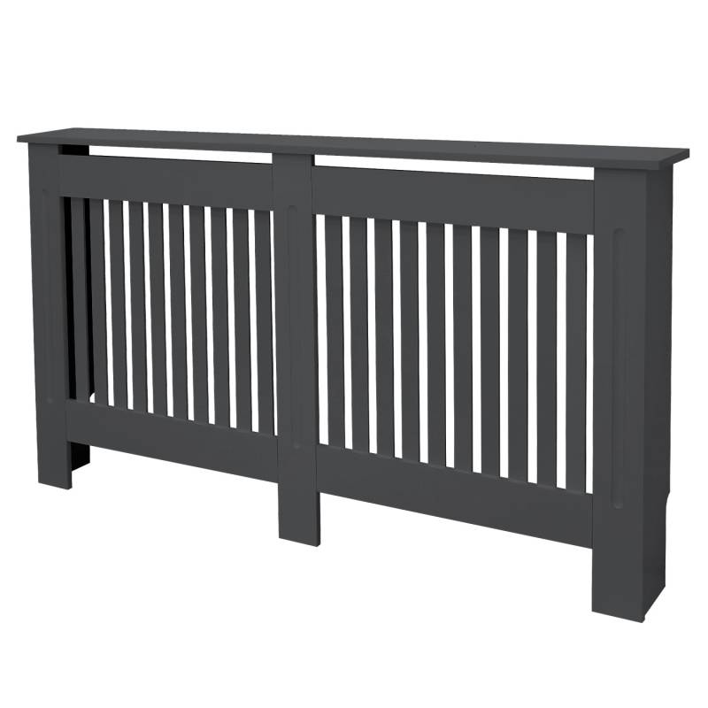 ML-Design Heizkörperverkleidung Landhausstil 152x19x82cm Anthrazit aus MDF von ML-Design