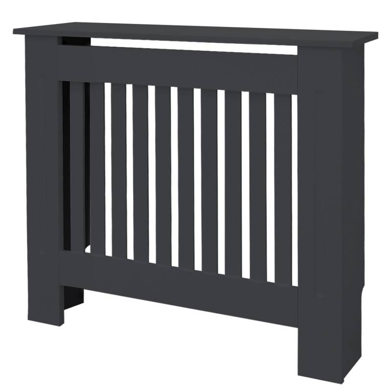 ML-Design Heizkörperverkleidung Landhausstil 78x19x82cm Anthrazit aus MDF von ML-Design