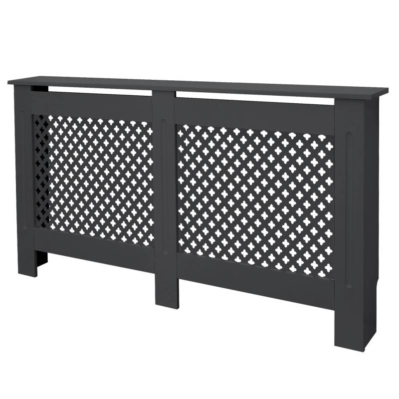 ML-Design Heizkörperverkleidung mit Wabenmuster 152x19x82cm Anthrazit aus MDF von ML-Design