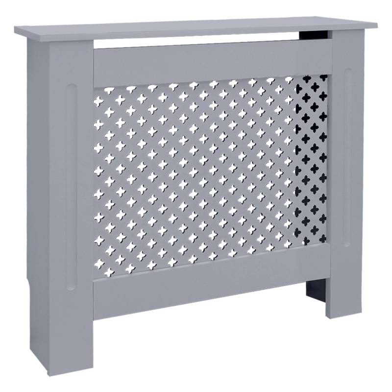 ML-Design Heizkörperverkleidung mit Wabenmuster 78x19x82 cm Grau MDF Lackiert von ML-Design