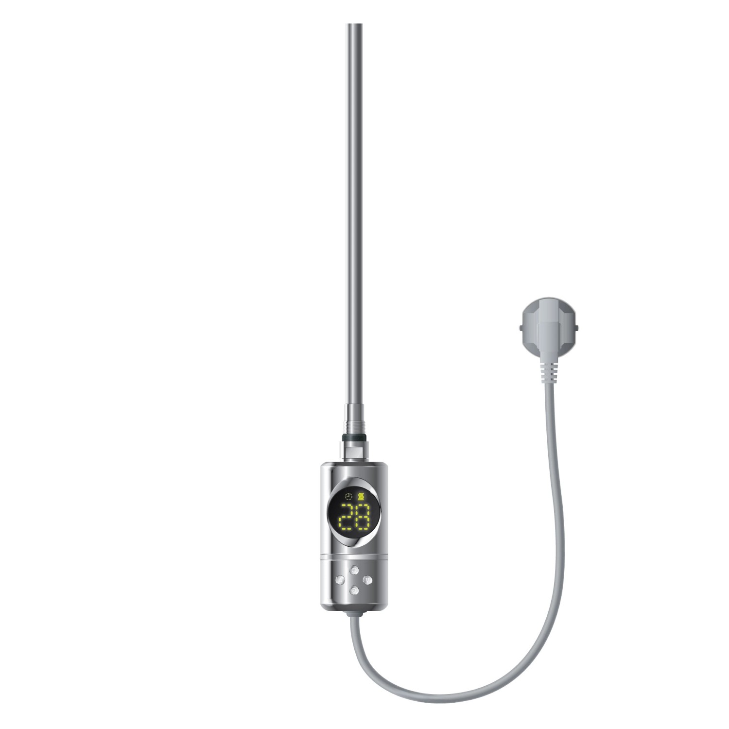 ML-Design Heizstab 1200W Chrom mit Thermostat und LCD Bildschirm Timing-Funktion ML-Design Heizstab 1200W Chrom mit Thermostat und LCD Bildschirm Timing-Funktion von ML-Design
