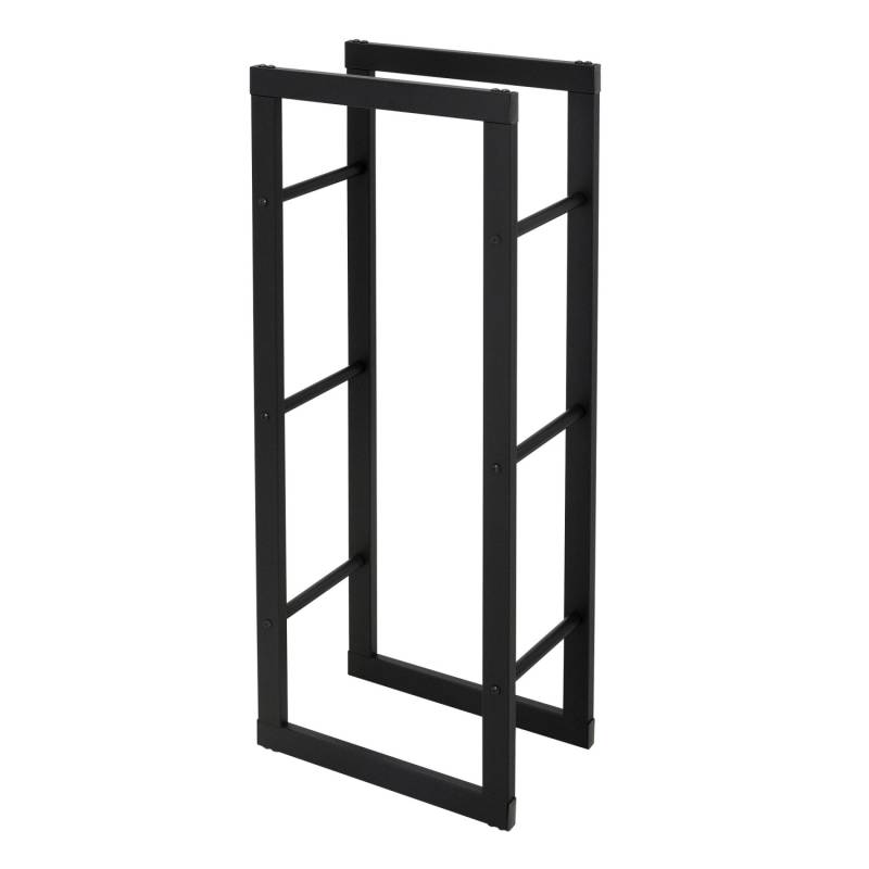 ML-Design Kaminholzregal 40x100x25cm Rechteckig Schwarz aus Metall Innen/Außen von ML-Design