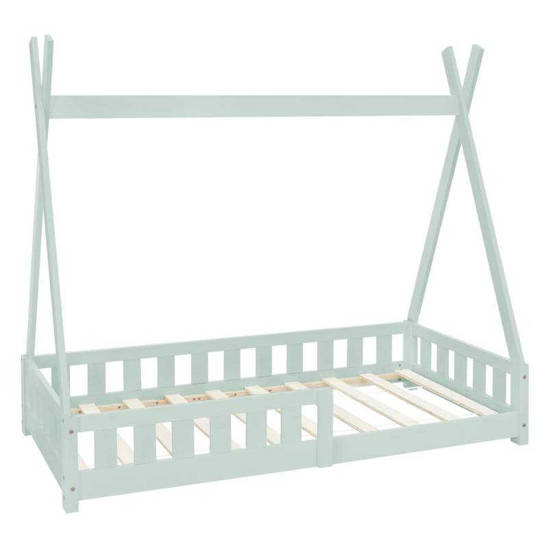 ML-Design Kinderbett Tipi 80x160 cm Mint mit Rausfallschutz Lattenrost von ML-Design