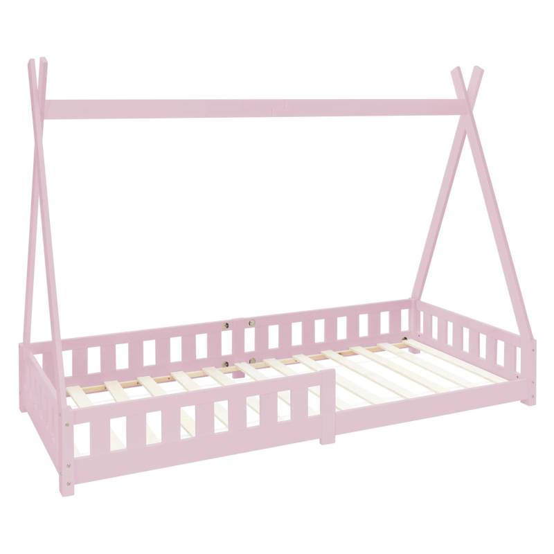 ML-Design Kinderbett Tipi 90x200 cm Rosa mit Rausfallschutz Lattenrost von ML-Design