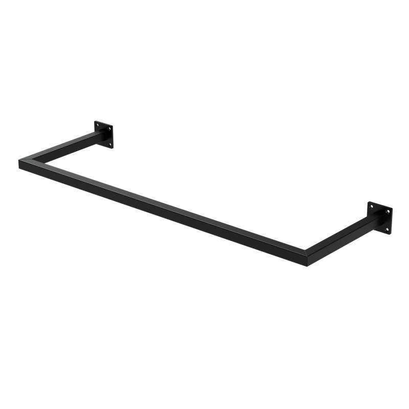ML-Design Kleiderstange Rechteck die Wand T30cm x B90cm Schwarz aus Stahl U-Form von ML-Design