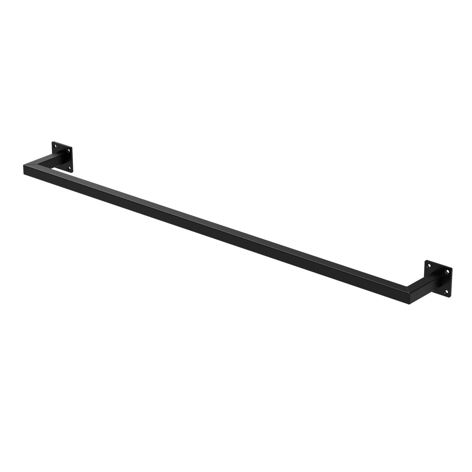 ML-Design Kleiderstange Rechteck für Wand T12cmxB110cm Schwarz aus Stahl U-Form ML-Design Kleiderstange Rechteck für Wand T12cmxB110cm Schwarz aus Stahl U-Form von ML-Design