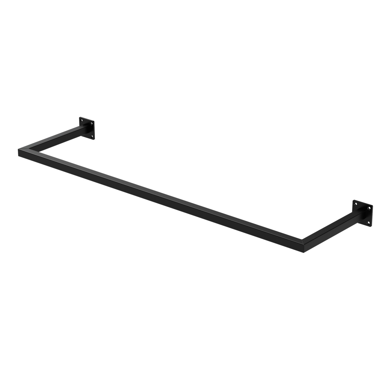 ML-Design Kleiderstange Rechteck für Wand T30cmxB110cm Schwarz aus Stahl U-Form ML-Design Kleiderstange Rechteck für Wand T30cmxB110cm Schwarz aus Stahl U-Form von ML-Design