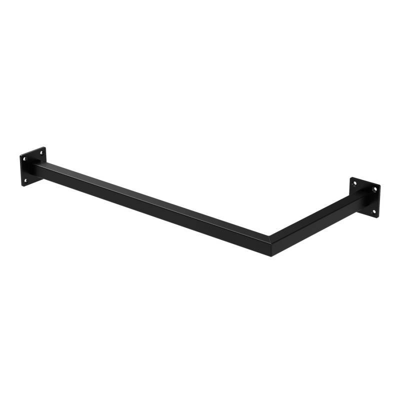 ML-Design Kleiderstange Übereck für Wand T30cmxB60cm Schwarz aus Stahl L-Form von ML-Design