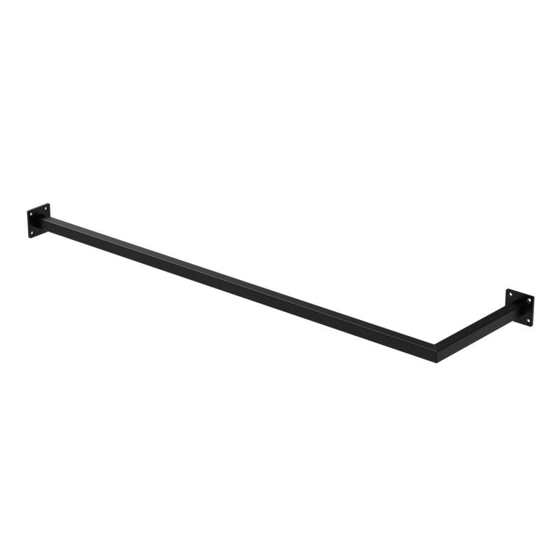 ML-Design Kleiderstange Übereck für die Wand T30cm x B110cm Schwarz aus Stahl von ML-Design