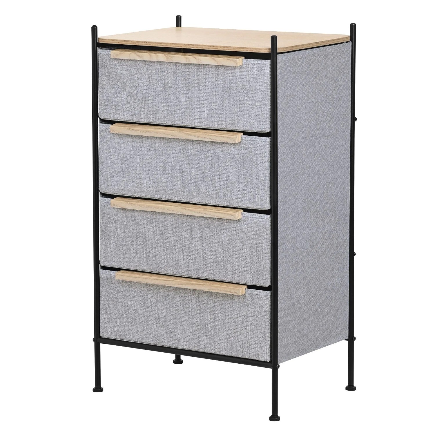 ML-Design Kommode mit 4 Schubladen aus Stoff 58x98x42,5 cm Grau ML-Design Kommode mit 4 Schubladen aus Stoff 58x98x42,5 cm Grau von ML-Design