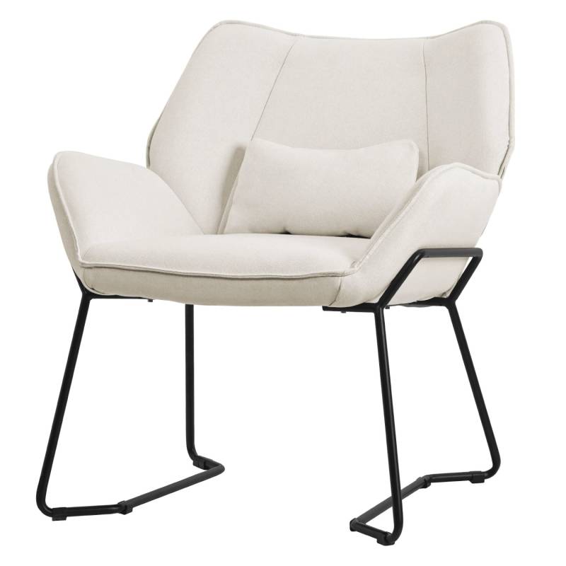 ML-Design Loungesessel Beige mit Leinenbezug mit Armlehne und Rückenlehne von ML-Design