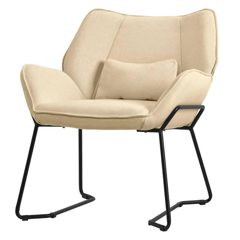 ML-Design Loungesessel Sand mit Leinenbezug mit Armlehne und Rückenlehne von ML-Design
