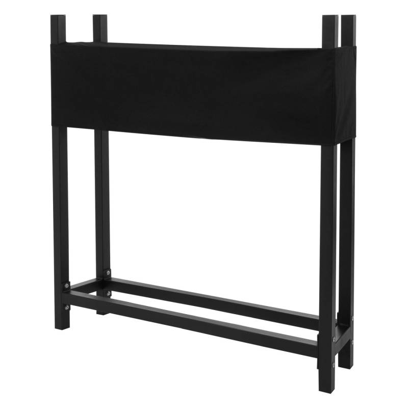 ML-Design Metall Kaminholzregal mit Abdeckung 113x25x115 cm Anthrazit Stahl von ML-Design