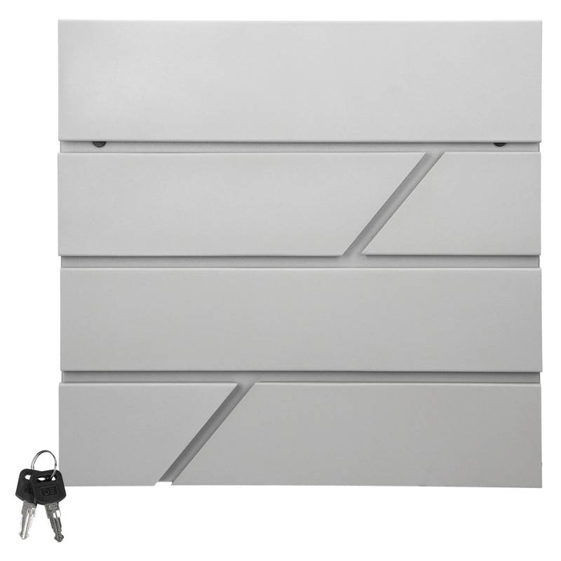 ML-Design Moderner Design Briefkasten 37x11x37cm mit Zeitungsfach Edelstahl von ML-Design