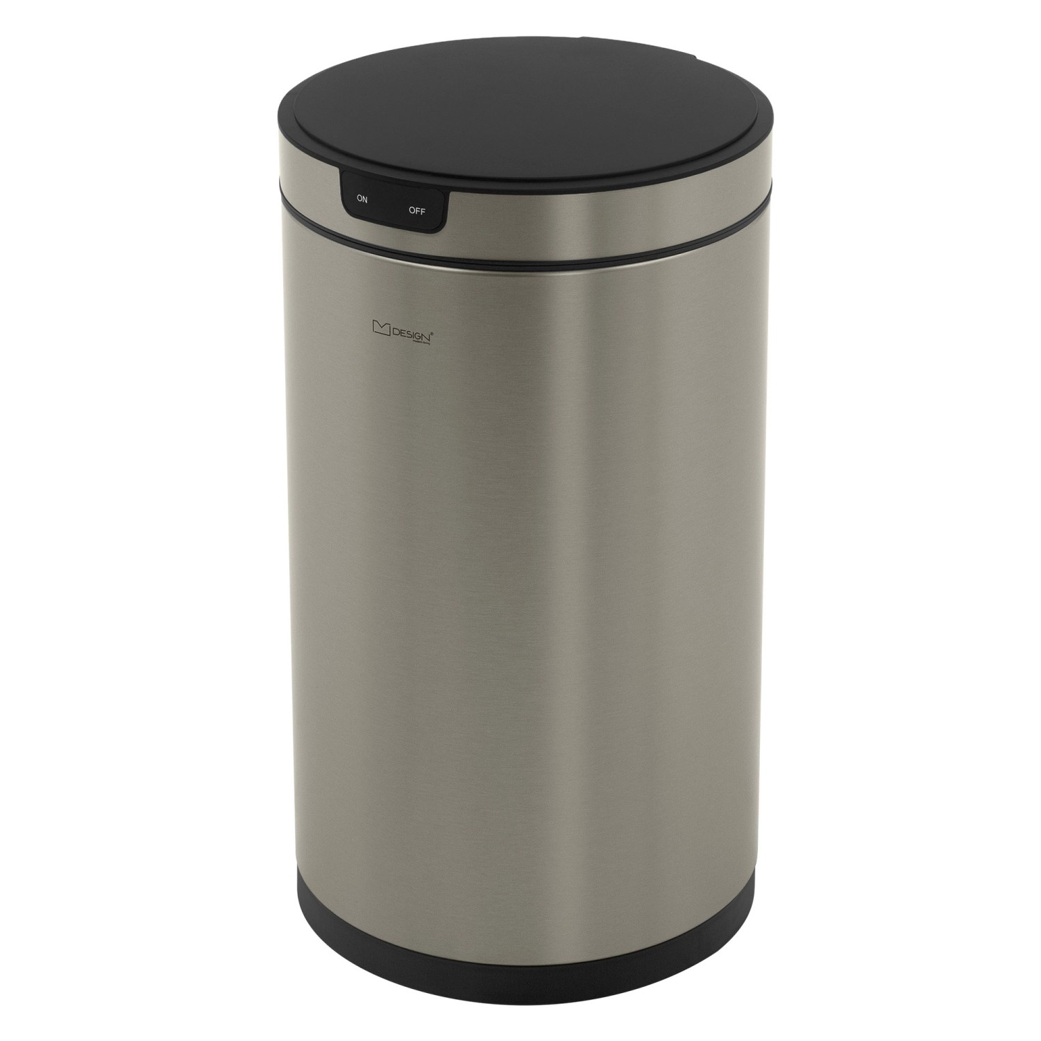 ML-Design Mülleimer mit Sensor 30L Rund Edelstahl Silber Automatisch von ML-Design