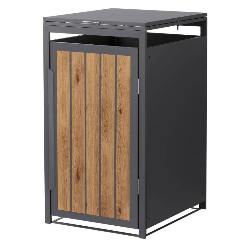 ML-Design Mülltonnenbox 1Er 240L Anthrazit-Holzoptik aus Stahl ML-Design Mülltonnenbox 1Er 240L Anthrazit-Holzoptik aus Stahl von ML-Design