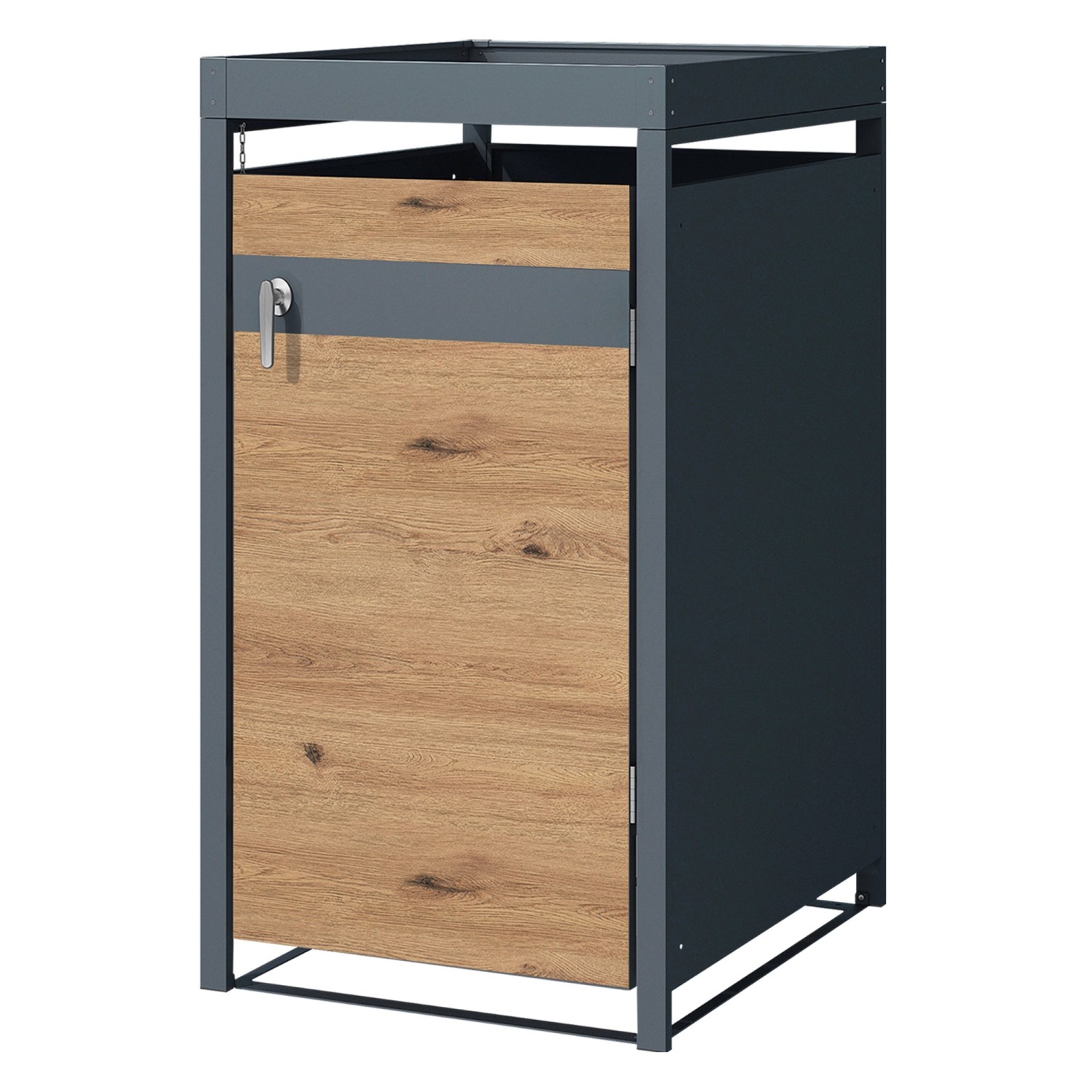 ML-Design Mülltonnenbox 1Er Pflanzdach 68x80x116,3cm Anthrazit-Eiche ML-Design Mülltonnenbox 1Er Pflanzdach 68x80x116,3cm Anthrazit-Eiche von ML-Design
