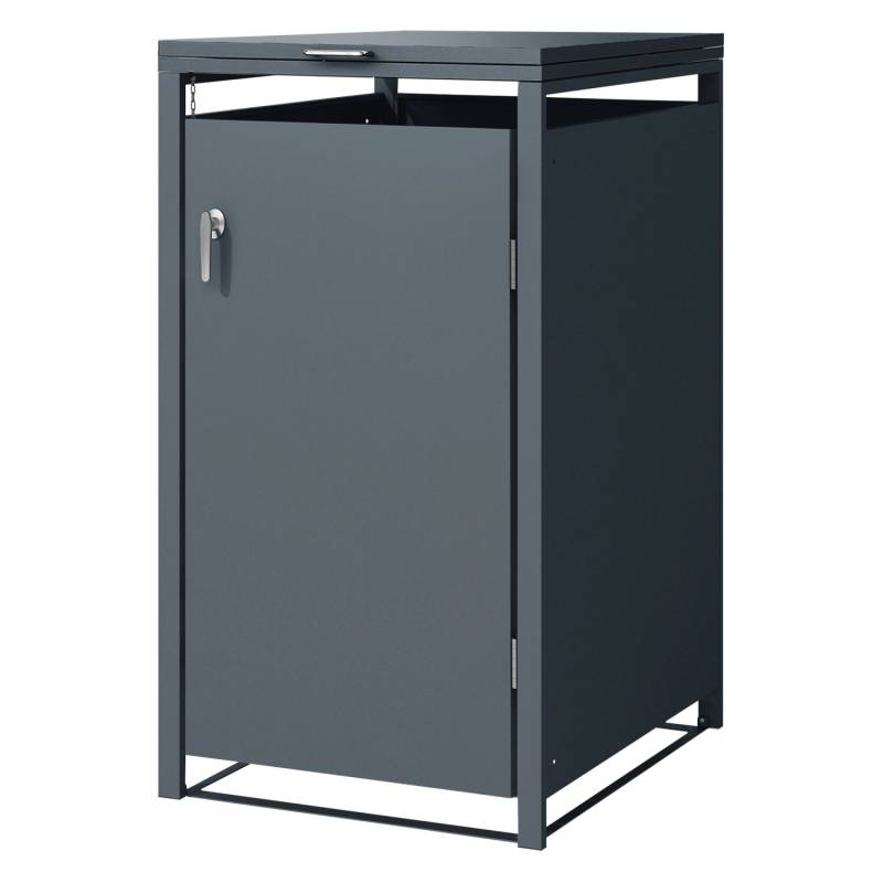 ML-Design Mülltonnenbox 1Er für 1 Tonne 240 68x80x116,3 cm Anthrazit Stahl von ML-Design